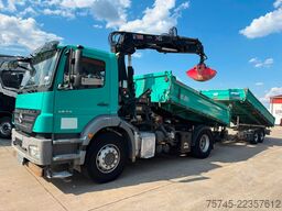 MERCEDES-BENZ AXOR 1833*DREISETENKIPPER*HIAB KRAN 12 M*MEILLER