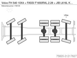 Volvo FH 540 10X4 + FASSI F1650RAL.2.28 + JIB L616L K...
