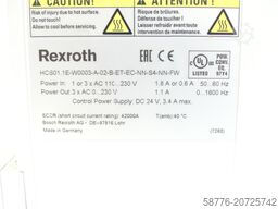 Rexroth HCS01.1E-W0003-A-02-B-ET-EC-NN-S4-NN-FW MNR: R911340075 SN:7260408660288