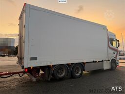Scania S650 6x2 box truck w/ Ekeri 4 axle box trailer w/