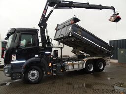 Mercedes-Benz Arocs 2643 + HIAB HIDUO 188B-3 + 6X4 + 3 SIDE T...