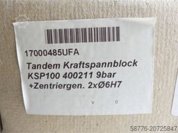 Schunk KSP100-Z Tandem Kraftspannblock 400211 9bar - ! -