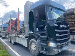 SCANIA R500 6x4 Holzlkw mit Epsilon Kran Bj 2019