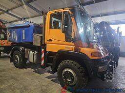 Unimog U400 Vario Pilot Mähtür + Mulag Mähkombination