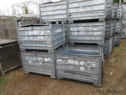 Stahlbehälter Stahlbox Box Kiste Deckel Behälter Metallbox 120x100x77cm verzinkt