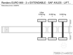 Renders EURO 800 - 2 x EXTENDABLE - SAF AXLES - LIFT AX...