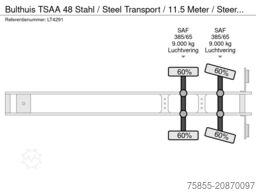 Bulthuis TSAA 48 Stahl / Steel Transport / 11.5 Meter /...