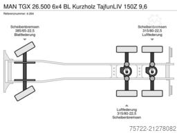 MAN TGX 26.500 6x4 BL Kurzholz TajfunLIV 150Z 9,6