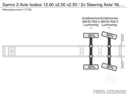 Samro 2-Axle Isobox 12.60 x2.50 x2.50 / 2x Steering A...
