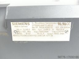 Siemens 1FT6062-6AF71-4EG5 Synchronservomotor SN:YFR524425802001