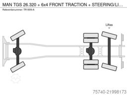 MAN TGS 26.320 + 6x4 FRONT TRACTION + STEERING/LIFT...