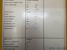 Caterpillar XQP310 - Generator 310 kVA Stage V - DPX-18133