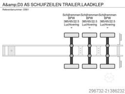 A&D 3 AS SCHUIFZEILEN TRAILER,LAADKLEP