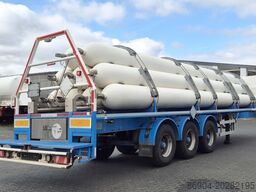 Gas tank tube semi-trailer for compressed helium, hydrogen, CNG, H2