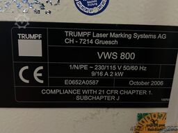 TRUMPF VWS800 Laser marking