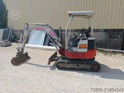 Takeuchi TB23R with 3 excavator buckets