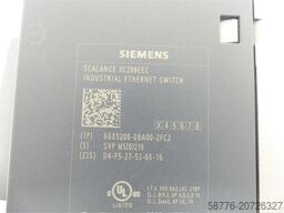 Siemens 6GK5208-0BA00-2FC2 Industrial Ethernet Switch SN: SVPM5207219 - ungbr. -