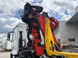 MERCEDES-BENZ ACTROS 2551 6X2, PALFINGER-ABROLLKIPPER MIT SCHROTTKRAN,  LENK-LIFTACHSE, EURO 6