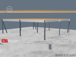 10x10m Lagerbühne , Belastung : 500kg/qm Unterkante: 2,5m , ca. 100qm Systembühne