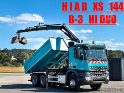 MERCEDES-BENZ Arocs 2640 Kipper + HIAB 144 + FUNK * Bordmatic!