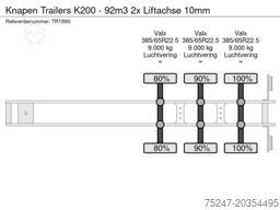 Knapen Trailers K200 - 92m3 2x Liftachse 10mm