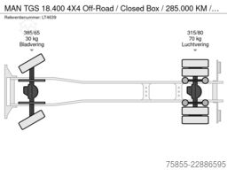 MAN TGS 18.400 4X4 Off-Road / Closed Box / 285.000 ...