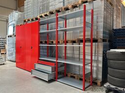 SSI Schäfer Fachbodenregal - Set Schäfer Rot 4 lfm