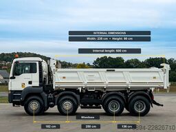 MAN TGS 35.420 KIPPER 6,00 m + BORDMATIC * 8x4