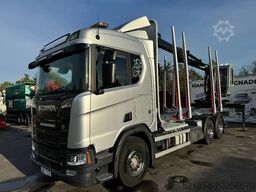 Scania R730 V8 6X4, Retarder,Timber-truck + Kesla, 2020