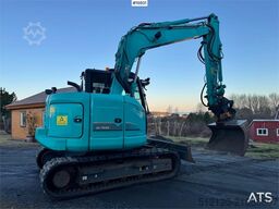 Kobelco SK75SR-3E crawler excavator with rototilt, 4 bucke