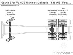Scania S730 V8 NGS Highline 6x2 chassis - 4.15 WB - Re...