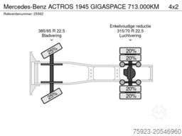 Mercedes-Benz ACTROS 1945 GIGASPACE 713.000KM