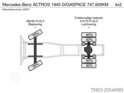 Mercedes-Benz ACTROS 1945 GIGASPACE 747.600KM