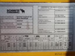 Schmitz Cargobull SCB3ST CoC Documents, TuV Loading Certificate, Dut