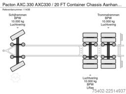 Pacton AXC.330 AXC330 / 20 FT Container Chassis Aanhan...