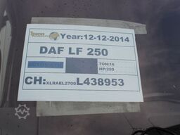 DAF LF 250 + CARRIER XARIOS 500 + 16T EURO 6 + PERF...