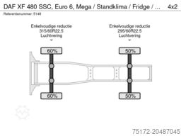 DAF XF 480 SSC, Euro 6, Mega / Standklima / Fridge ...
