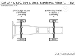 DAF XF 440 SSC, Euro 6, Mega / Standklima / Fridge ...