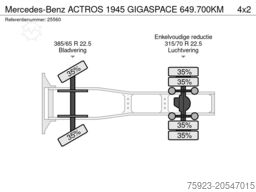 Mercedes-Benz ACTROS 1945 GIGASPACE 649.700KM