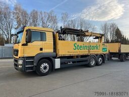 MAN TGS 26.400 Baustoff LKW mit Ladekran Atlas 210.2