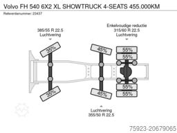 Volvo FH 540 6X2 XL SHOWTRUCK 4-SEATS 455.000KM
