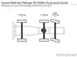 Scania R450 6x2 Palfinger PK 53002+Fly jib,winch Euro6