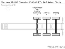 Van Hool 3B2015 Chassis / 20-40-45 FT / SAF Axles / Disc...