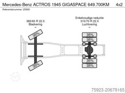 Mercedes-Benz ACTROS 1945 GIGASPACE 649.700KM