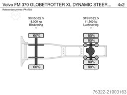 Volvo FM 370 GLOBETROTTER  XL DYNAMIC STEERING / STAN...
