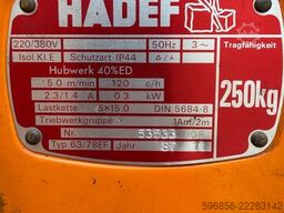 ABUS 500 kg 204 cm z wciągarką elektryczną HADEF 250 kg ABUS 500 kg 204 cm z wciągarką elektryczną HADEF 250 kg