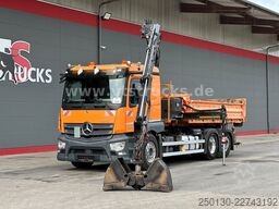 MERCEDES-BENZ Actros 2546L 6x2 Lenk-/Lift Abroller mit Kran