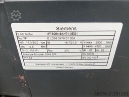 Siemens 1FT6084-8AH71-3EG1 Synchronservomotor SN:ELD88347901004