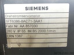 Siemens 1FT6086-8AC71-3AA1 Servomotor SN: AA857030