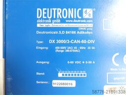  Deutronic DX 3000 / 3-CAN-60-DIV Einbaustromversorgung Stand: 1 SN: 9122080016